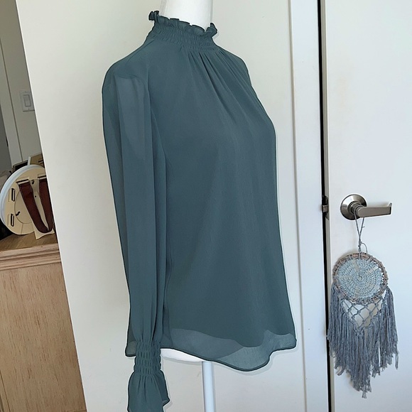 Ann Taylor Ruffle High Neck Top - Picture 7 of 14